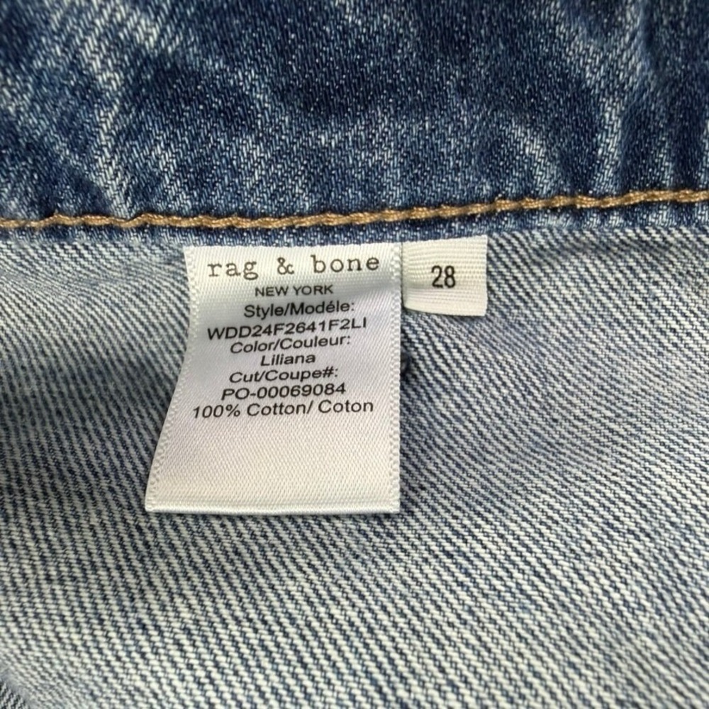 Rag & Bone Liliana Wide Leg Jeans Womens 28 Medium Wash Patch Pockets Casual - Picture 6 of 13